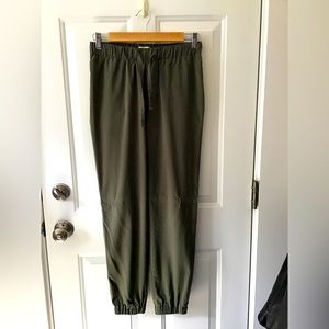 Upwest olive green joggers, size XS